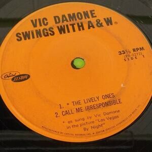 Vic Damone Swings w/ A&W - Capitol Custom PB-2272 PB-2273  33rpm Vinyl Record 7"